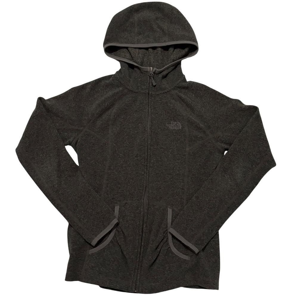 The North Face‎ Polartec Full Zip Fleece Hoodie Charcoal Gray Womens Small